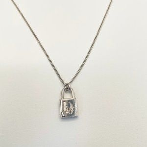 Dior lock necklace